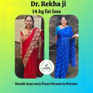Dr Rekha  Background :- MBBS,Dip GO,(gynic) Fat loss:- 14kgs Medicine reversed:- BP,Diabities,cholestrol